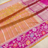 Pure katan silk Handwoven banarasi saree