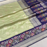 Pure katan silk Handwoven banarasi saree