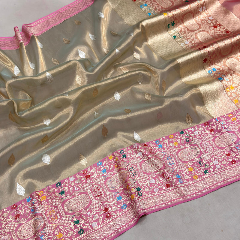 pure tissue Handwoven Banarasi saree
