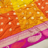 Multicolor Pure Katan Silk Handwoven Banarasi Saree