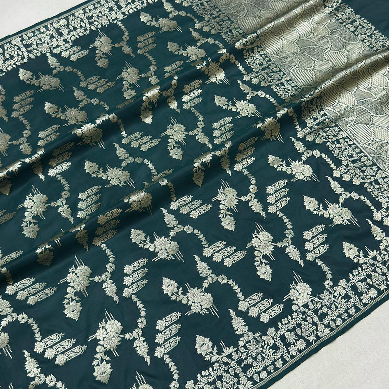 Pure katan silk Handwoven banarasi saree