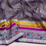 Pure kora Handwoven Banarasi saree