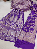Purple Color Banarasi Katan Silk Lehenga