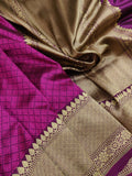 Pure Katan Silk Handwoven Tanchoi Banarasi Saree