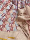 Multicolor Pure Katan Silk Handwoven Banarasi Saree