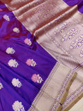 Dual Shade Pure Katan Silk Handwoven Banarasi Saree