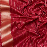 White colour pure kora Handwoven Banarasi saree