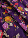 Purple colour Pure Katan Silk Handwoven Banarasi Saree
