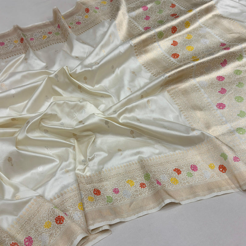 Pure katan silk Handwoven banarasi saree