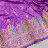 Pure katan silk Handwoven banarasi saree