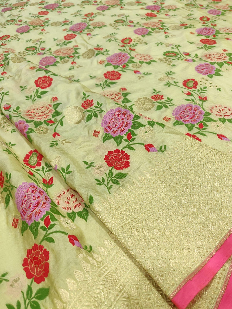 Pure Katan Silk Handwoven Banarasi Saree