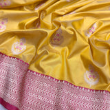 Pure katan silk Handwoven banarasi saree