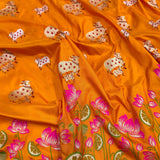 Pure katan silk Handwoven banarasi saree