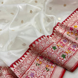 Pure Kora Silk Handwoven Banarasi Saree