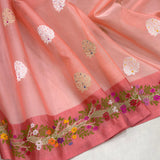 Pure Kora handwoven Banarasi saree