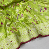 Pure katan silk Handwoven banarasi saree