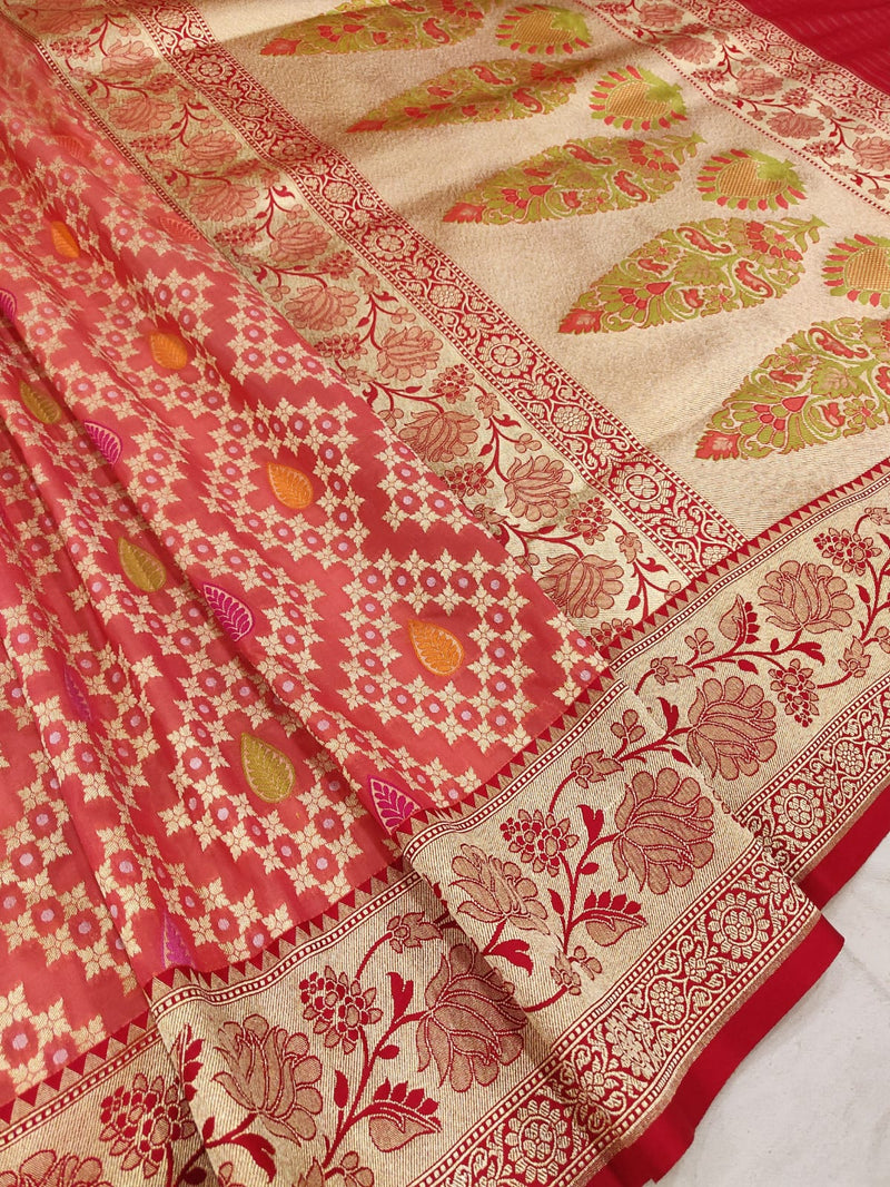 Pure Katan Silk Handwoven Banarasi Saree