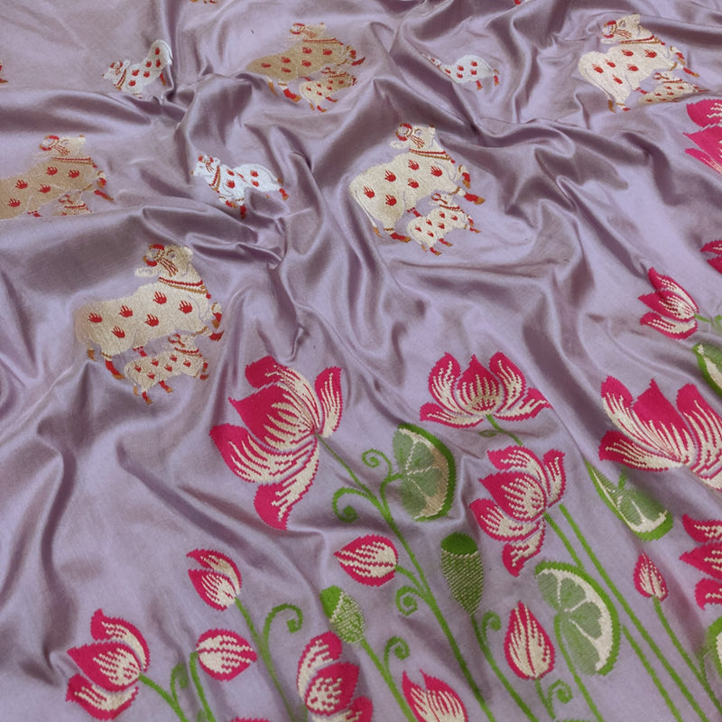 Pure Katan Silk Handwoven Banarasi Saree