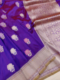 Dual Shade Pure Katan Silk Handwoven Banarasi Saree