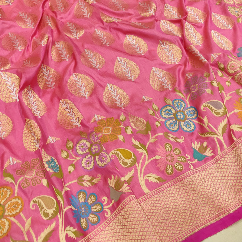 Pure Katan Silk Handwoven Banarasi Saree