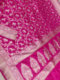Pink colour pure Katan silk handwoven banarasi saree