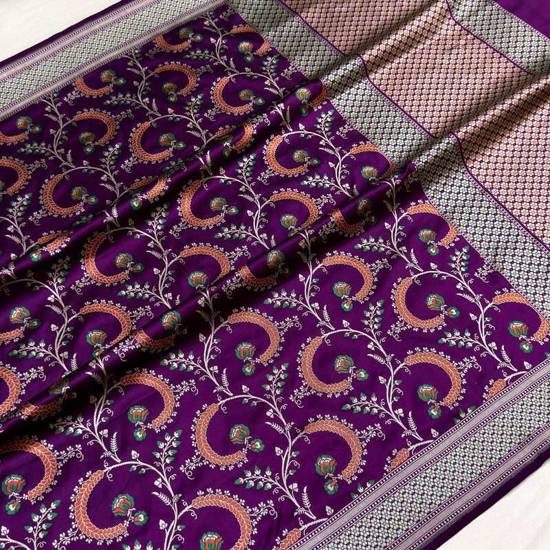 Pure Katan Silk Handwoven Banarasi Saree