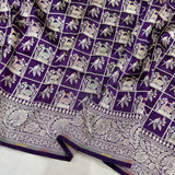 Pure katan silk Handwoven banarasi saree