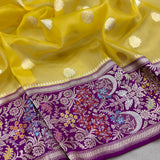 Pure Kora Silk Handwoven Banarasi Saree