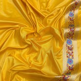 Red colour pure katan silk Handwoven banarasi saree