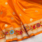 Pure katan silk Handwoven banarasi saree