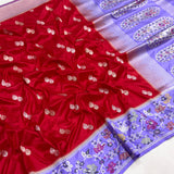 Pure katan silk Handwoven banarasi saree