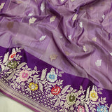 Pure Kora Silk Handwoven Banarasi Saree