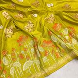 Pure katan silk Handwoven banarasi saree