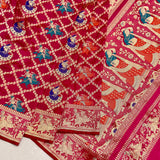 Pure katan silk Handwoven banarasi saree