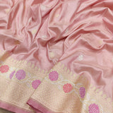 Pastel Colour Pure Katan Silk Handwoven Banarasi Saree
