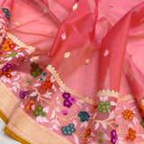 Pure Kora Silk Handwoven Banarasi Saree