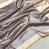 Dual shade pure katan silk Handwoven banarasi Tanchoi saree