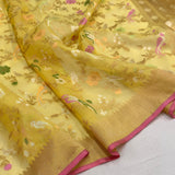 Pure Kora Silk Handwoven Banarasi Saree