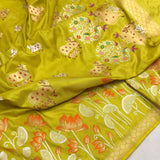 Pure katan silk Handwoven banarasi saree