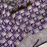 Pure katan silk Handwoven banarasi saree