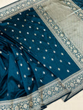 Pure katan silk Handwoven banarasi saree
