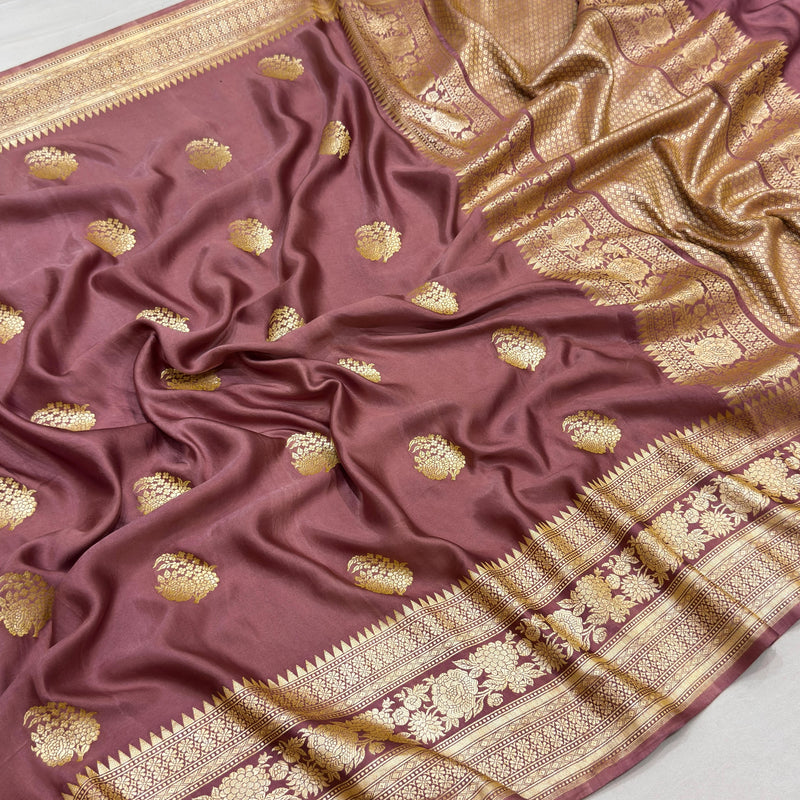 Pure mashru silk Handwoven banarasi saree