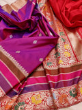 Dual Sade Pure Katan Silk Handwoven Banarasi Saree