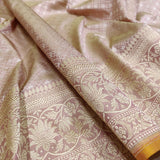 Pure katan silk Handwoven banarasi Tanchoi saree