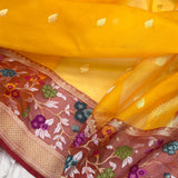 Pure Kora Silk Handwoven Banarasi Saree