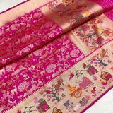 Pure katan silk Handwoven banarasi paithani saree