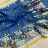 Pure katan jamdani handwoven Banarasi saree
