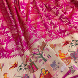 Pure katan silk Handwoven banarasi paithani saree