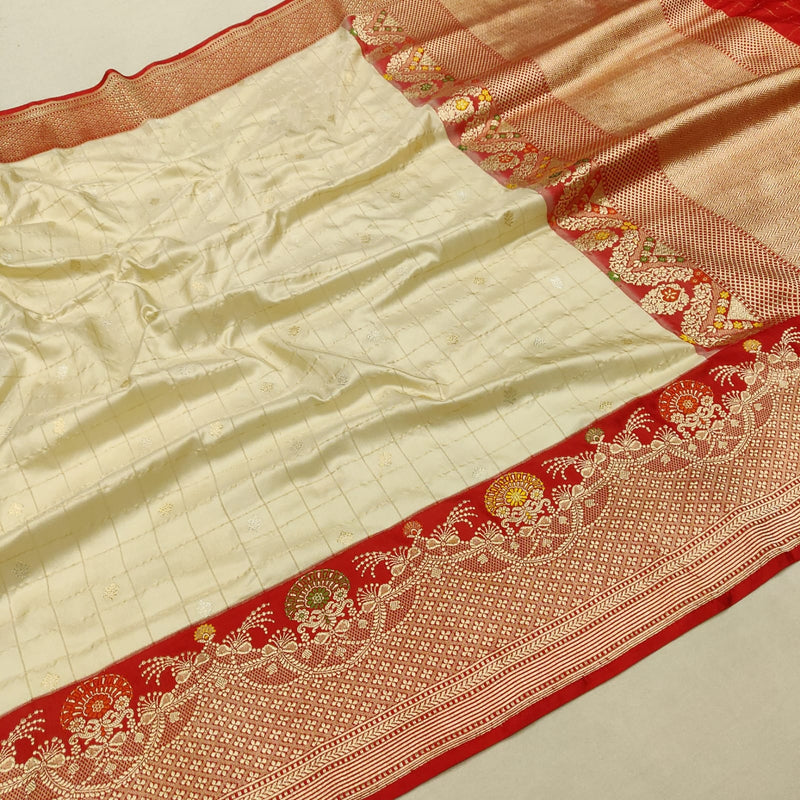 Pure Katan Silk Handwoven Banarasi Saree