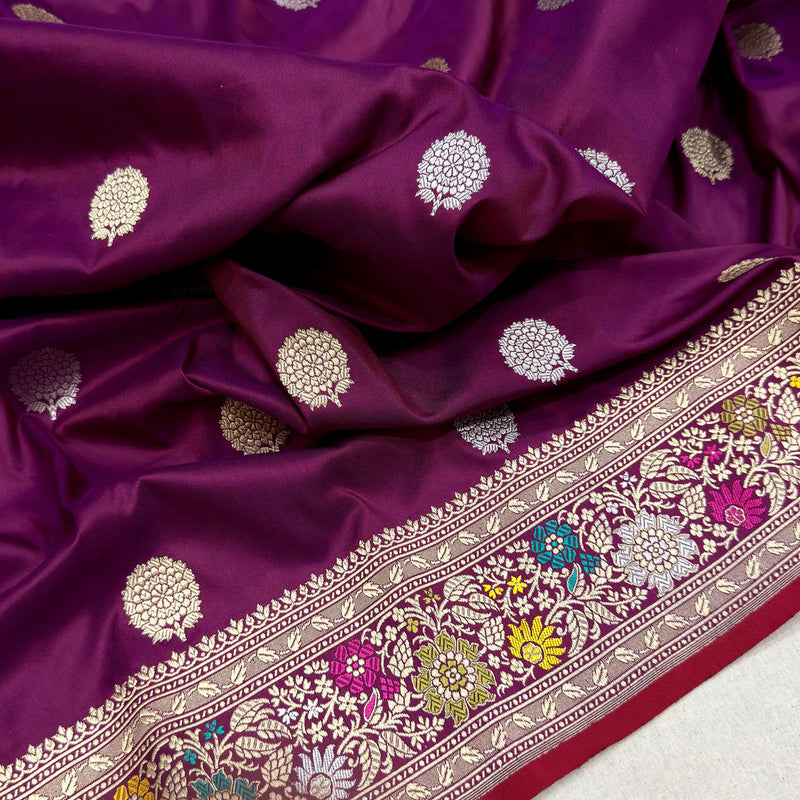 Pure katan silk Handwoven banarasi saree